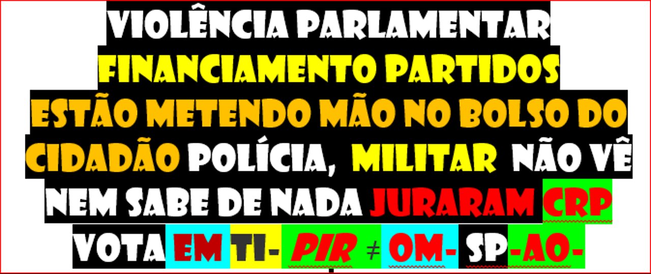 CRP-A REGRA DO JOGO TUDO O RESTO É FRAUDE -politics-political -