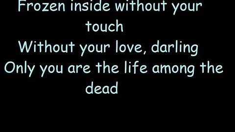 Evanescence Bring Me To Life lyrics 480p