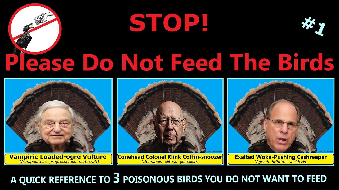 Danger! Stop! #1. George Soros. Klaus Schwab. Larry Fink.