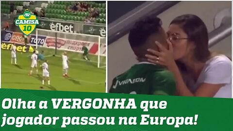 Brasileiro faz gol, beija a noiva, mas... PASSA VERGONHA em jogo!