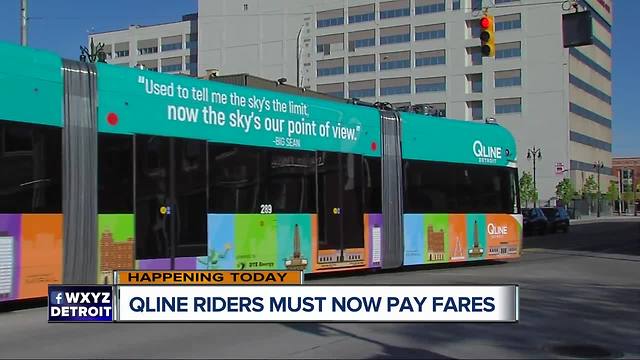 Riders on Detroit's QLINE must now pay fares