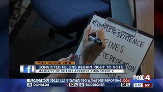 Amendment passes to allow convicted felons to regain the right to vote