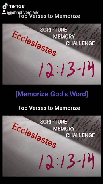 Top Verses To Memorize, Ecclesiastes 12:13-14