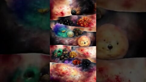 PAINTING--a universe of planets, stars, and nebulae #shorts #animation #art #anime #painting