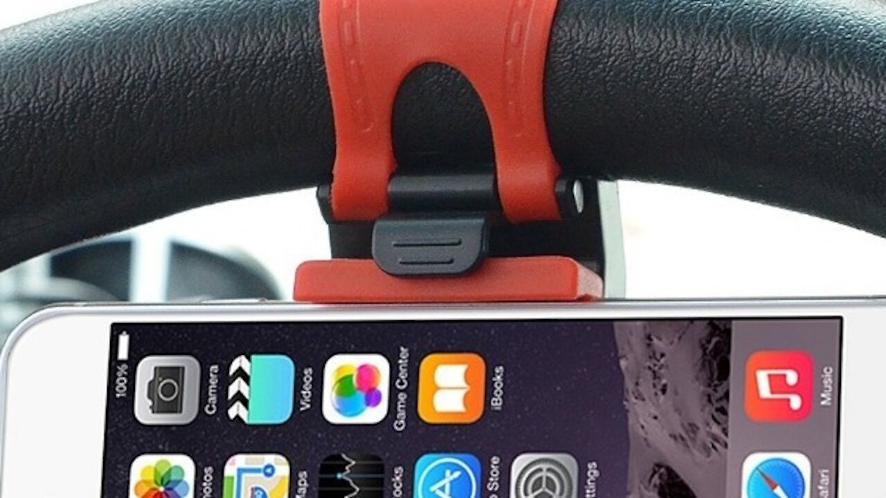 Steering Wheel Cell Phone Mount for Android Phone and IPhone