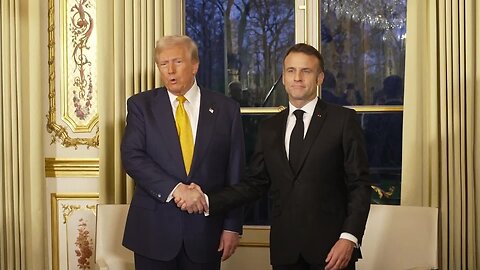 Macron Welcomes Trump to Elysée Palace in Paris