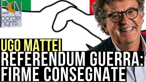 REFERENDUM GUERRA, FIRME CONSEGNATE: UGO MATTEI