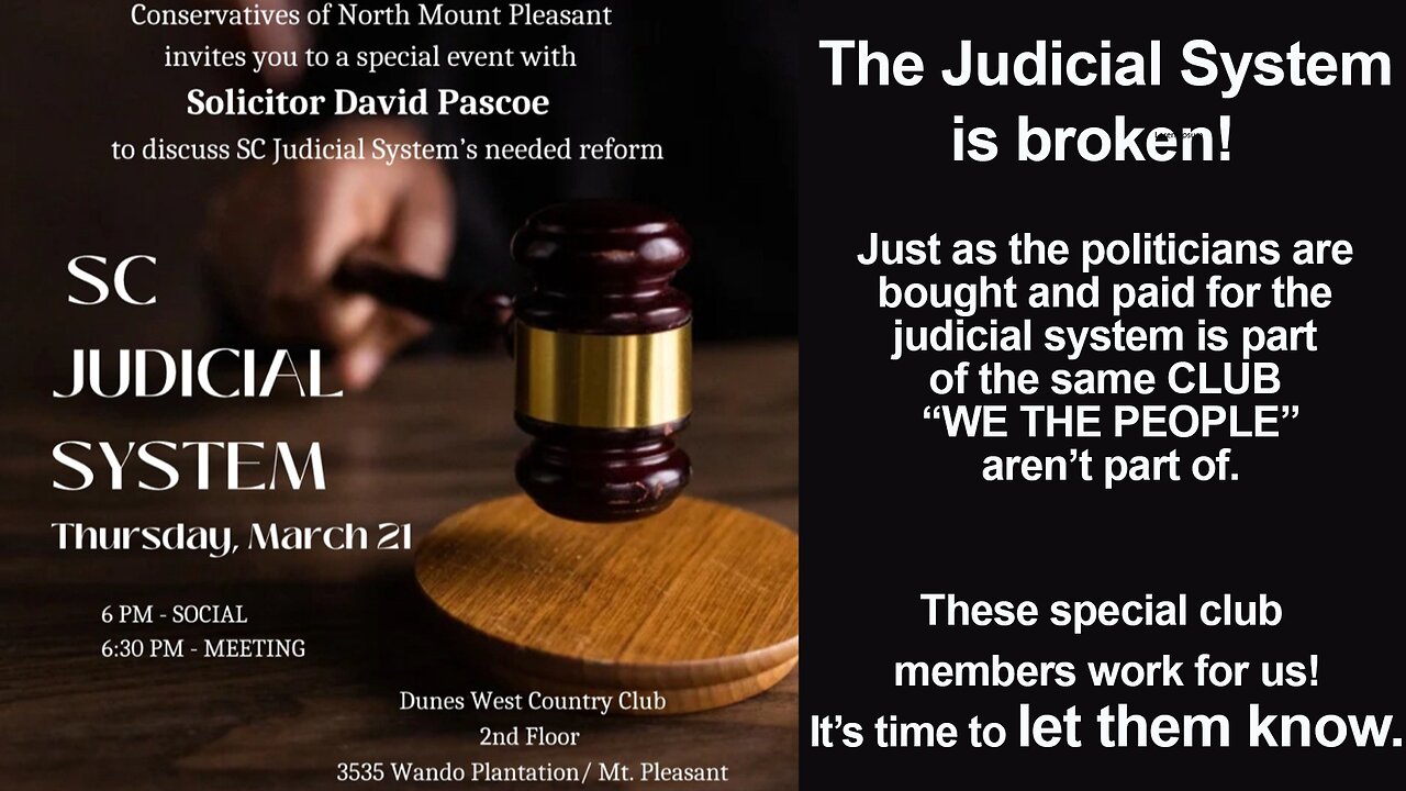 JUDICIAL REFORM - A BROKEN SYSTEM - DO YOU THINK EVERY STATE HAS THE SAME PROBLEMS? 3-21-24