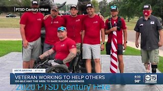 Man takes 100-mile hike to Arizona to raise awareness of suicide among veterans