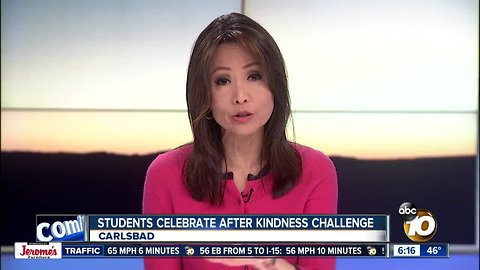 Carlsbad school celebrate following "kindness challenge"