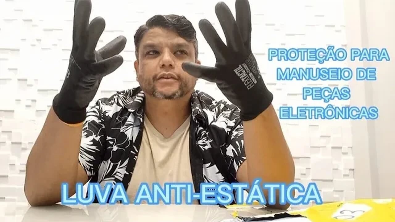 Luva anti-estática para manutenção de celular, PC e eletrônicos
