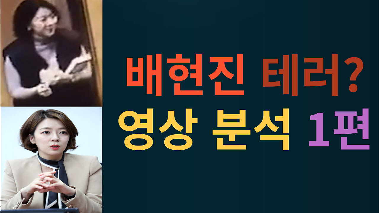 배현진 테러? 영상 분석 1편