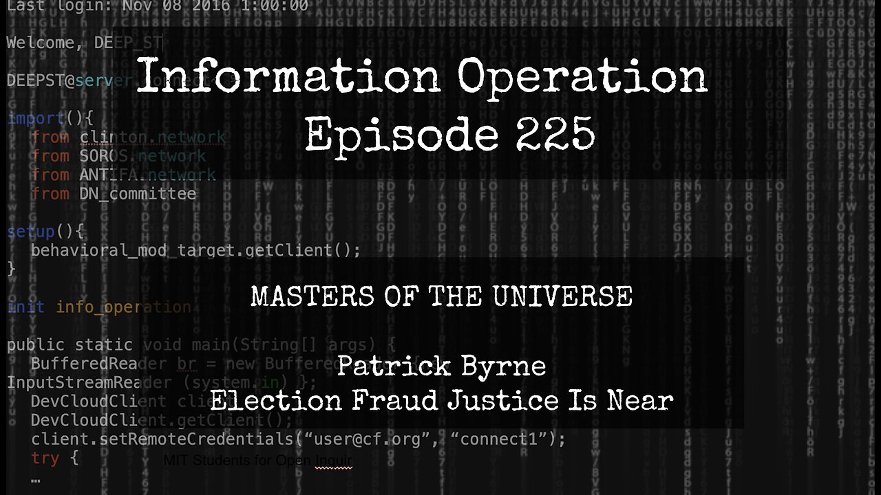 IO Episode 225 - Patrick Byrne - Justice Is Coming 3/21/24