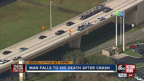 Motorcyclist falls from Tampa overpass after colliding with another motorcycle in fatal hit-and-run