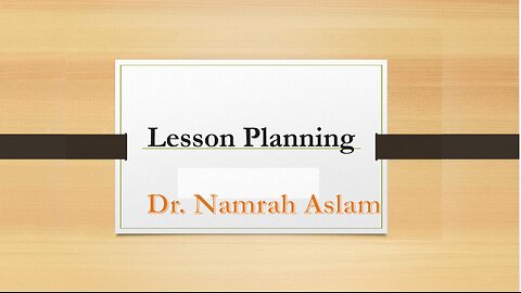 Lesson Planning