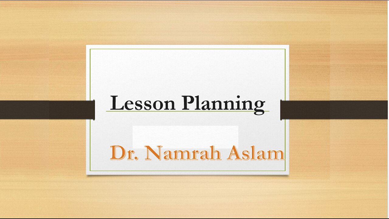 Lesson Planning