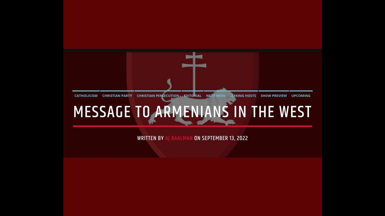 Message To Armenians In The West