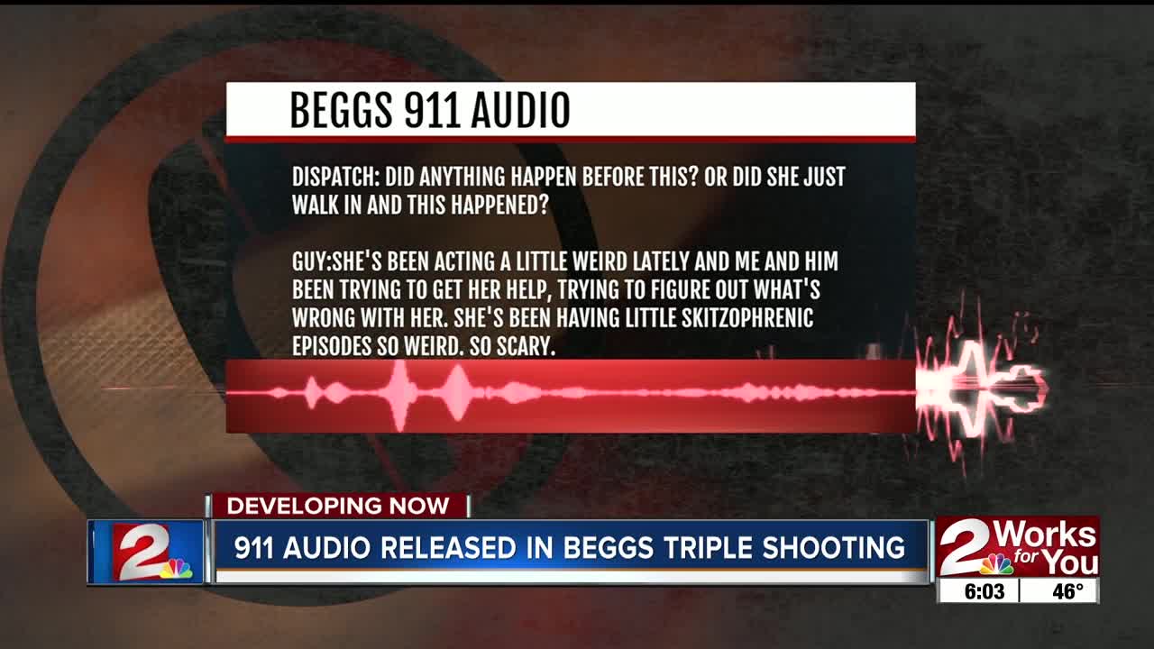 Beggs murder witness tells 911 dispatcher he saw friend's mom fire fatal shot