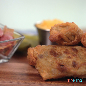 Bacon Cheeseburger Egg Rolls