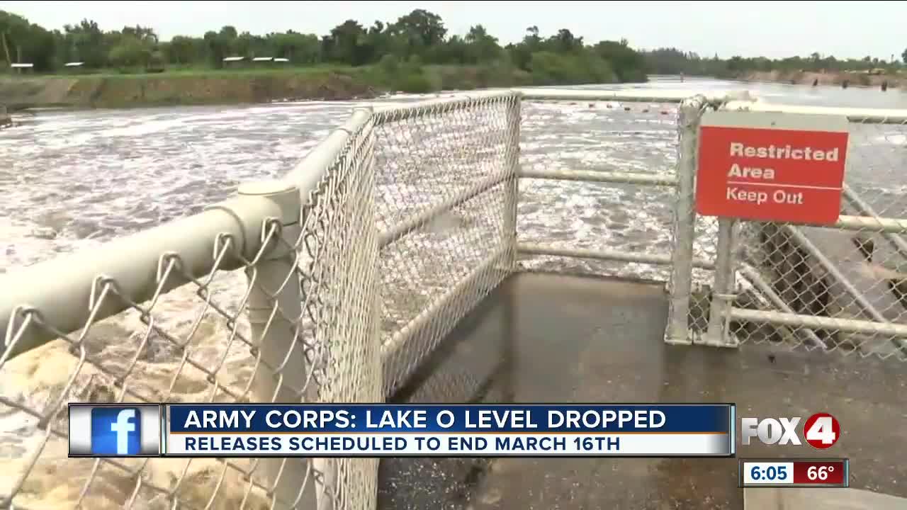 Lake O level release continues