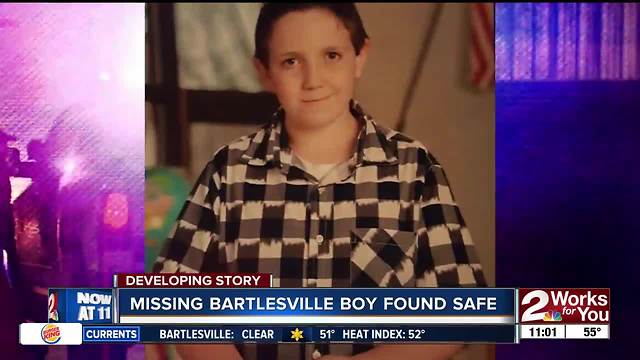 Police: Missing boy in Bartlesville found