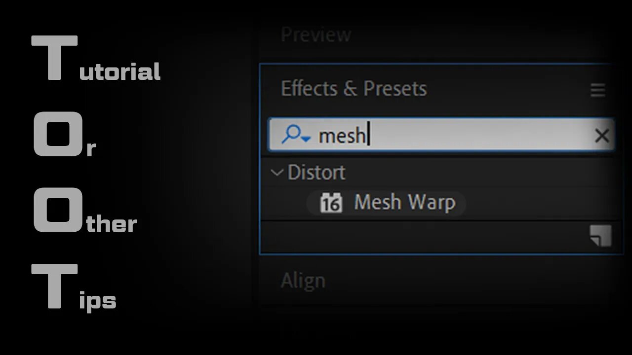 TOOT: AfterEffects MeshWarp