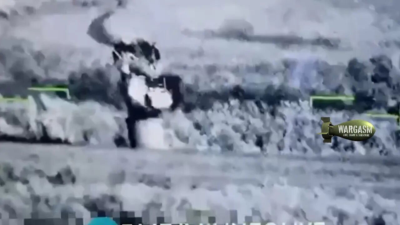 Russian KA-52 helicopter uses Vikhr missile on observation tower