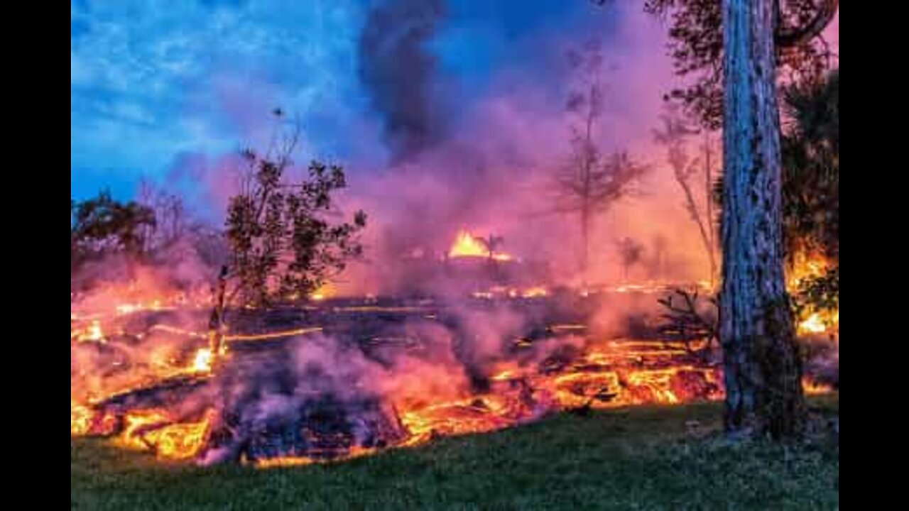 Un'inondazione di lava incandescente alle Hawaii