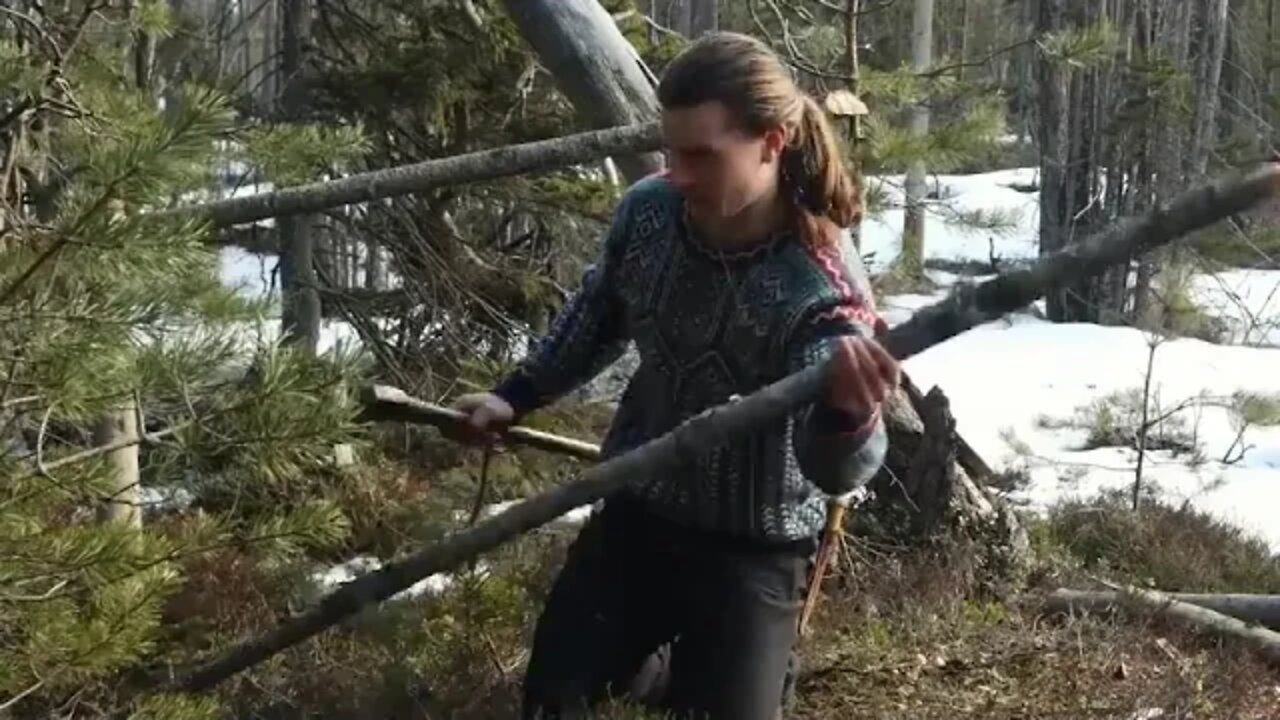 9 @@@@ Caught in a Storm! 3 Day Solo Bushcraft Building Shelter & Camping in Heavy Rain