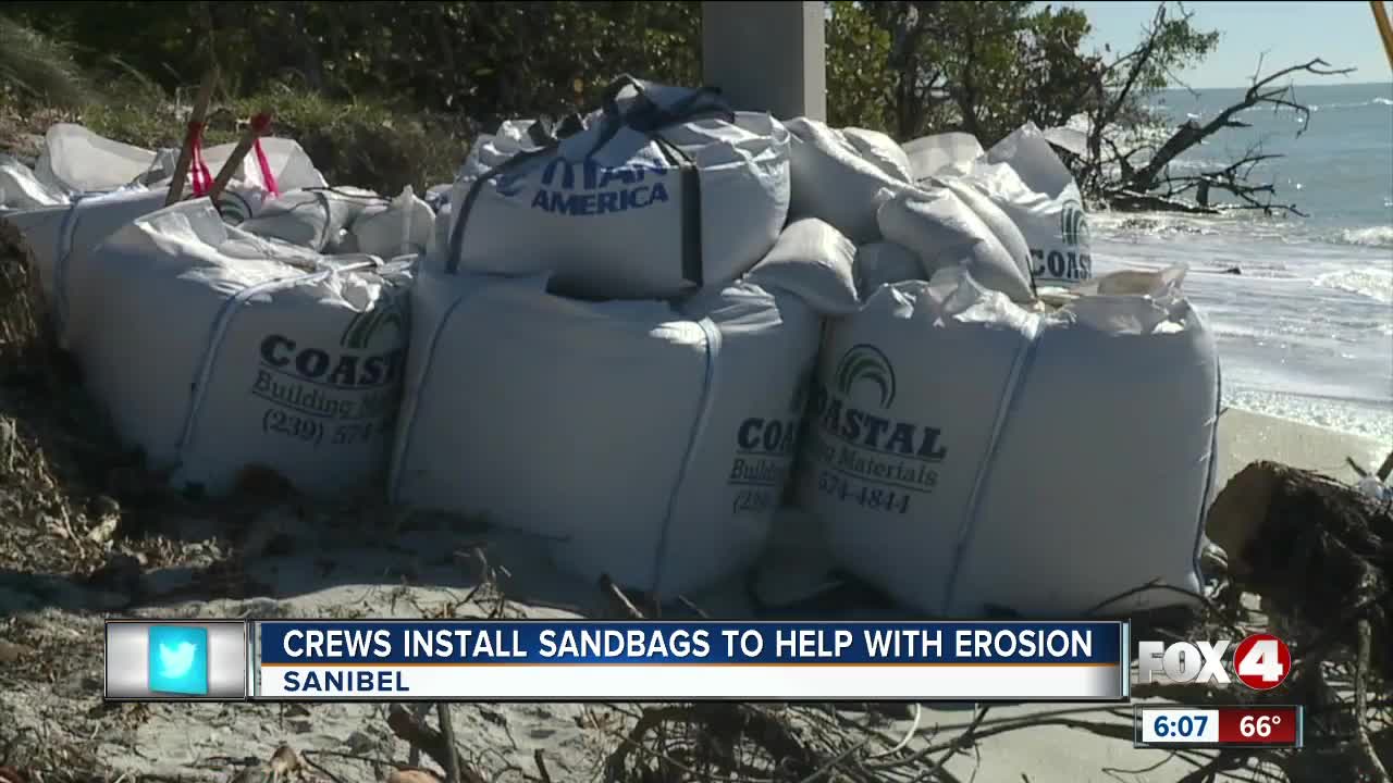 Emergency erosion prevention work begins in Sanibel