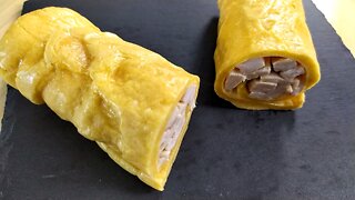 Quick and easy chicken wraps omelette!