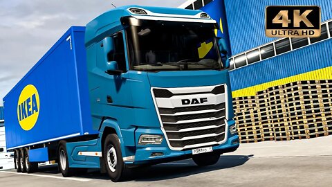 Daf XF 450 Transporting IKEA furniture | Euro Truck Simulator 2 Gameplay "4K"