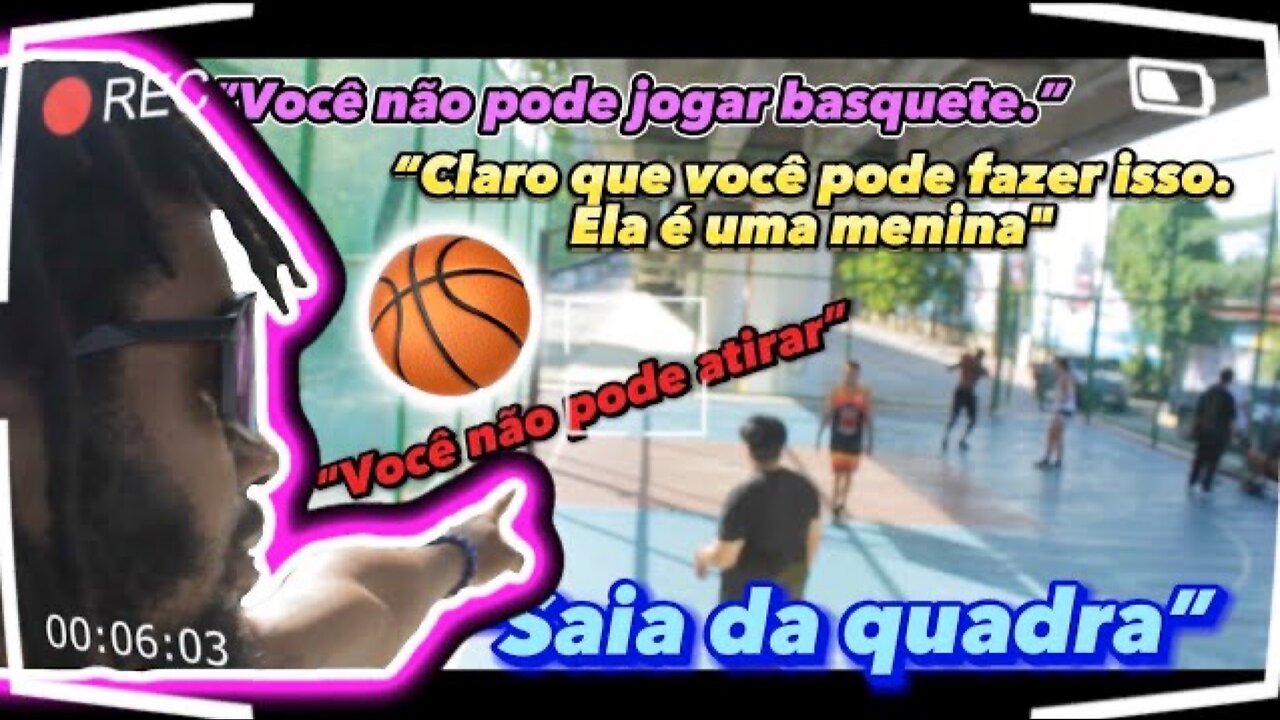 uma nova garota quer jogar basquete conosco!