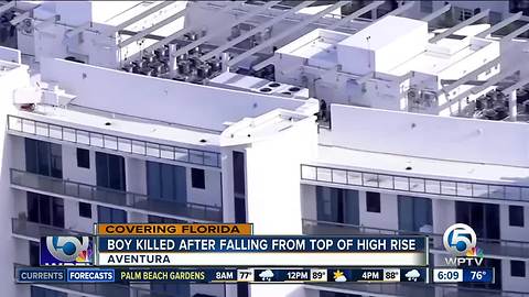 Boy dies after falling from high-rise condo building in South Florida