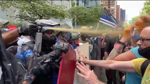 Trans Protester Tries To Start Fight With Trump Supporters And Gets Maced