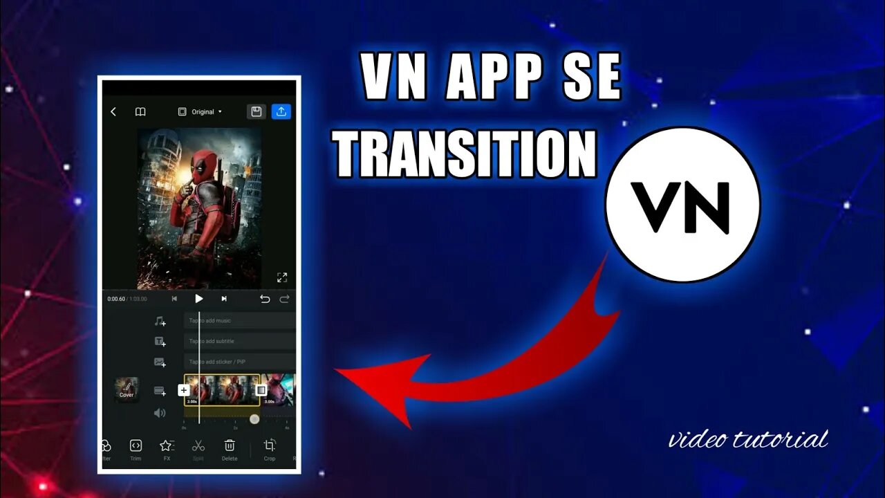 VN APP SE TRANSITION STATUS VIDEO EDITING FOR MOBILE IN HINDI #vn #kinemaster