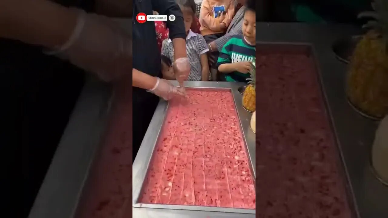 strawberry ice cream street food #shorts #short #icecream #viral