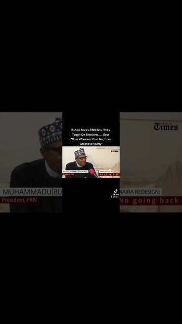 Buhari Talks Tough On Elections. .... Says *"Vote Whoever You Like, from whichever party"* #buhari