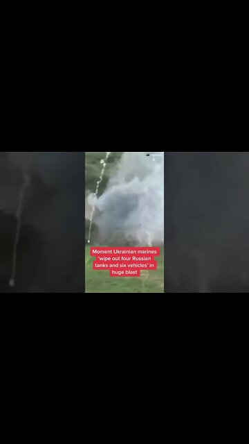Russian tanks, Howitzers and vehicles go up in flames in huge blast.