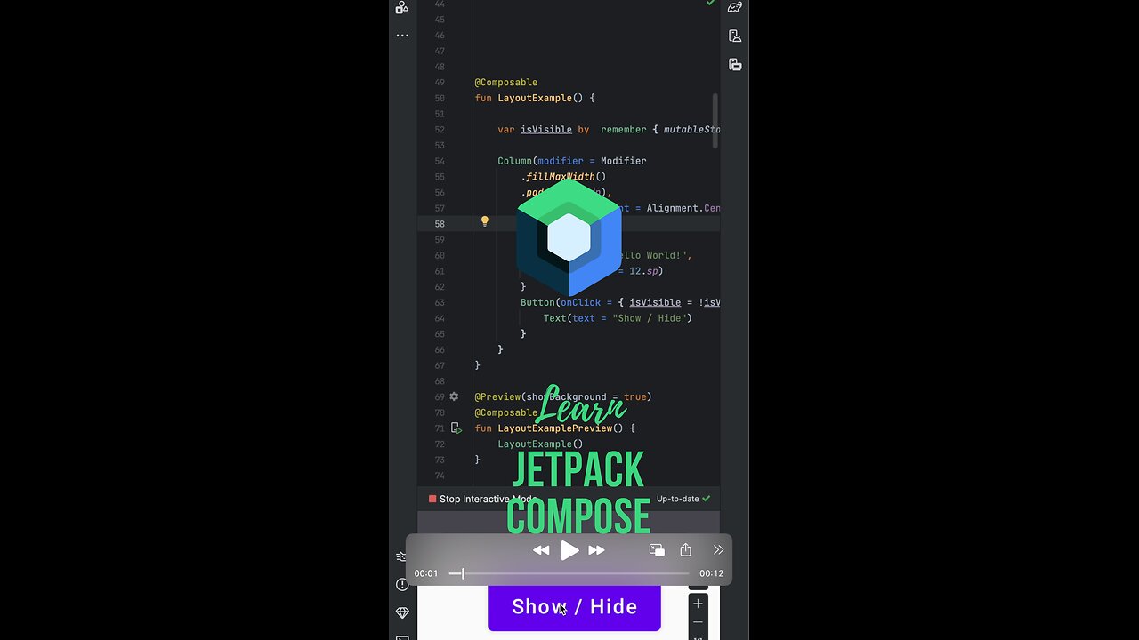 Show/ Hide Visibility in Jetpack Compose