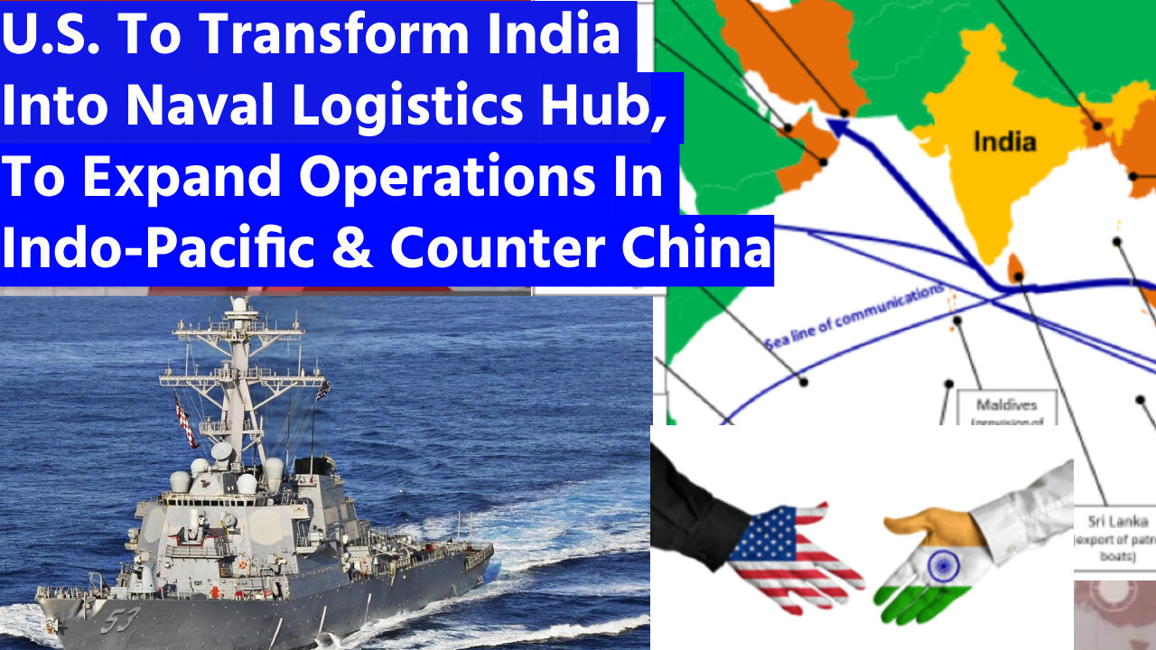 US plans naval logistics hubs in India to counter China | #indiachina #indiapakistan #indiausa