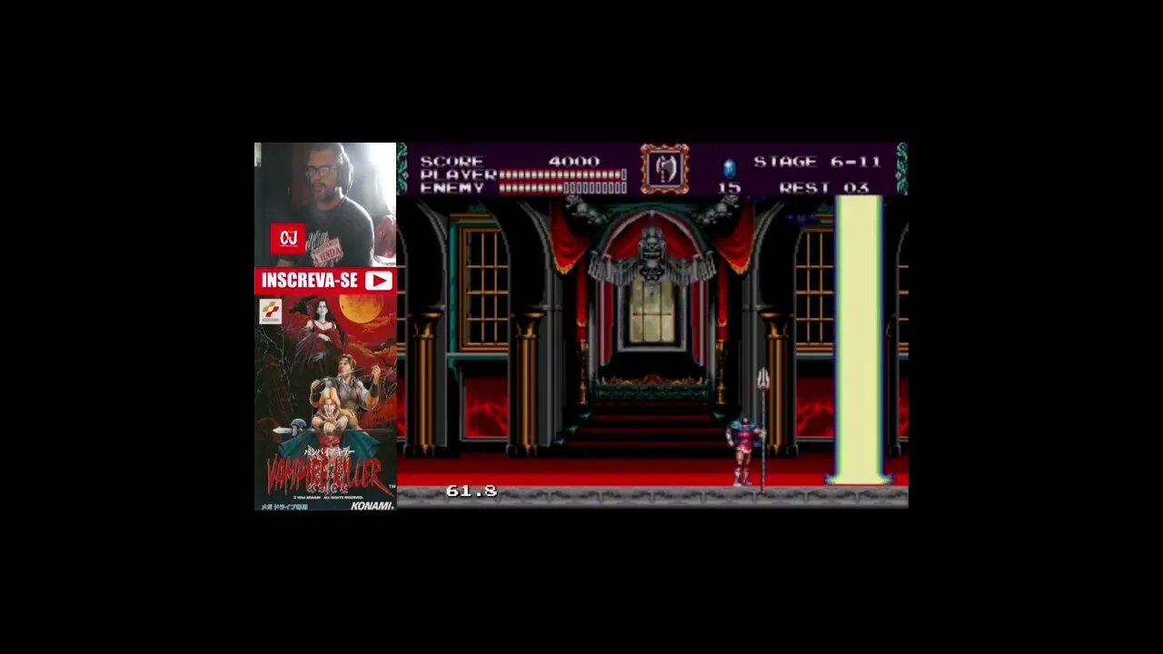 Primeira forma do drácula em "Vampire Killer" para o Mega Drive #Shorts