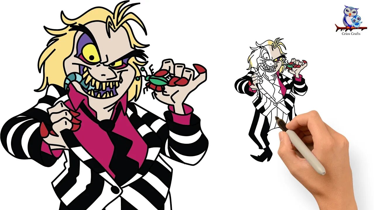 How to Draw Beetlejuice - Art Tutorial