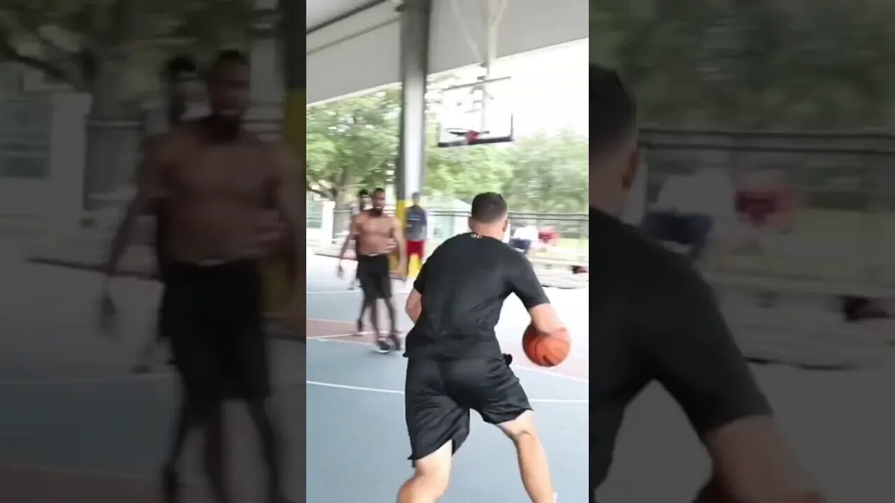 He Was Playing 🏈 Not 🏀 At The Park.. (tackled)
