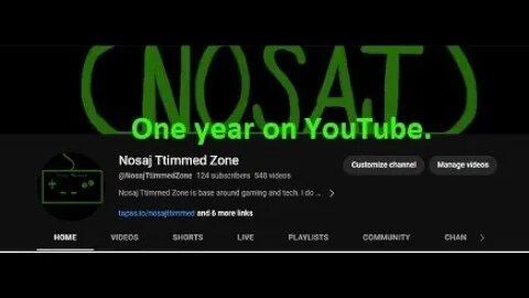 My year of being on YouTube.