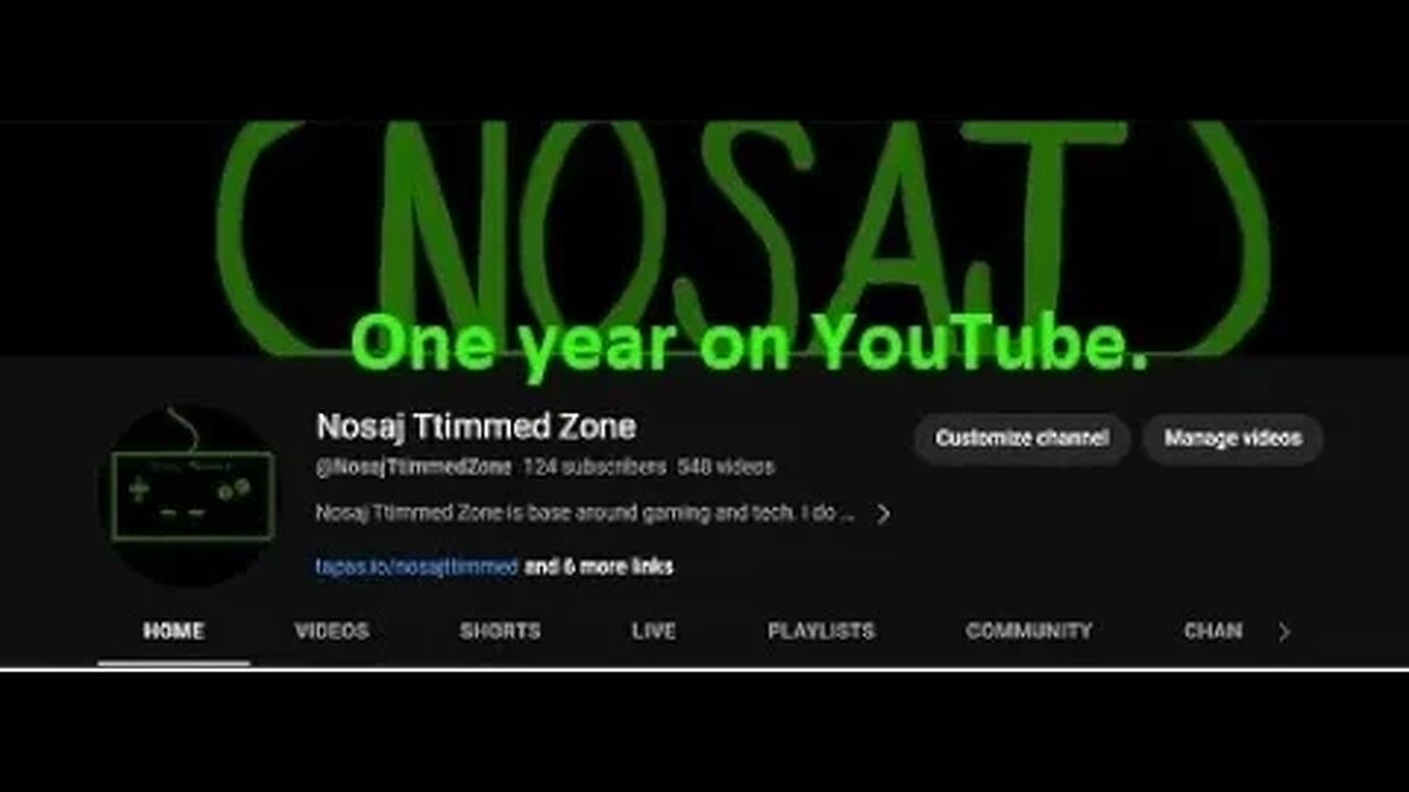 My year of being on YouTube.