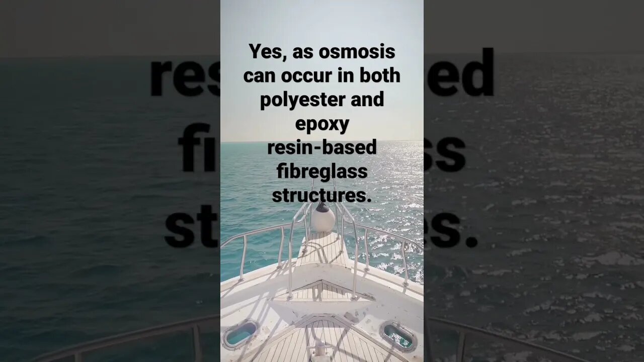 Is osmosis a problem on a boat? #boating