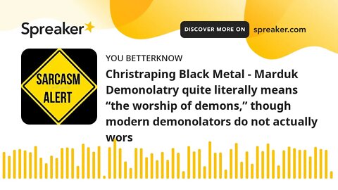 Christraping Black Metal - Marduk Demonolatry quite literally means “the worship of demons,” though