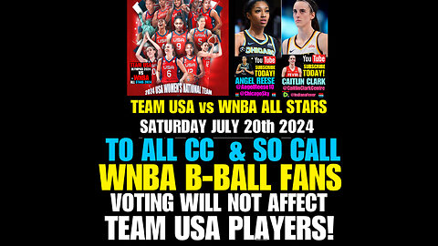 RBS #86 FANS OF CC, TEAM USA PLAYERS VOTES DON’T MATTER FOR THE WNBA ALL STAR GAME!