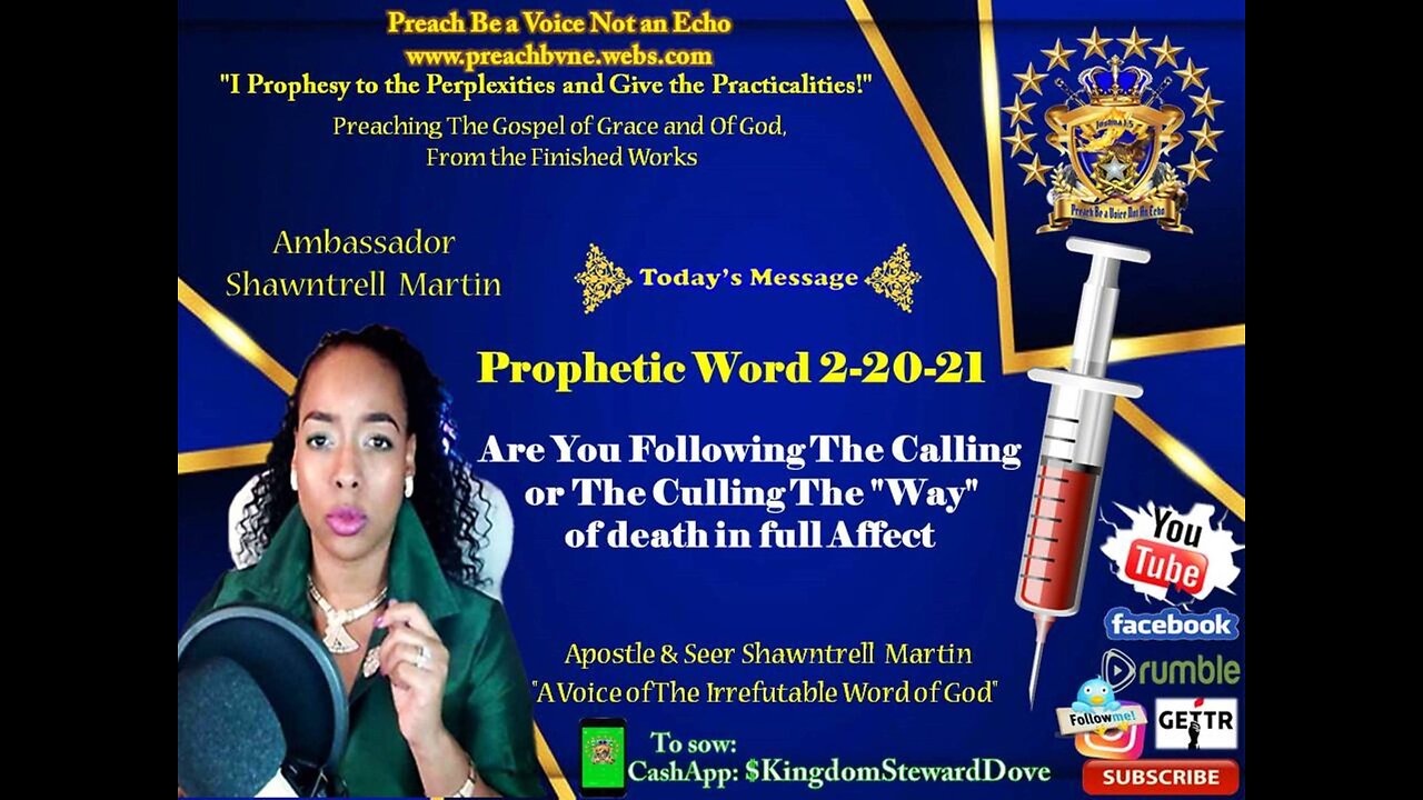 Prophetic Word 2-20-21 Are You Following The Calling or The Culling The "Way" of death in full Affect